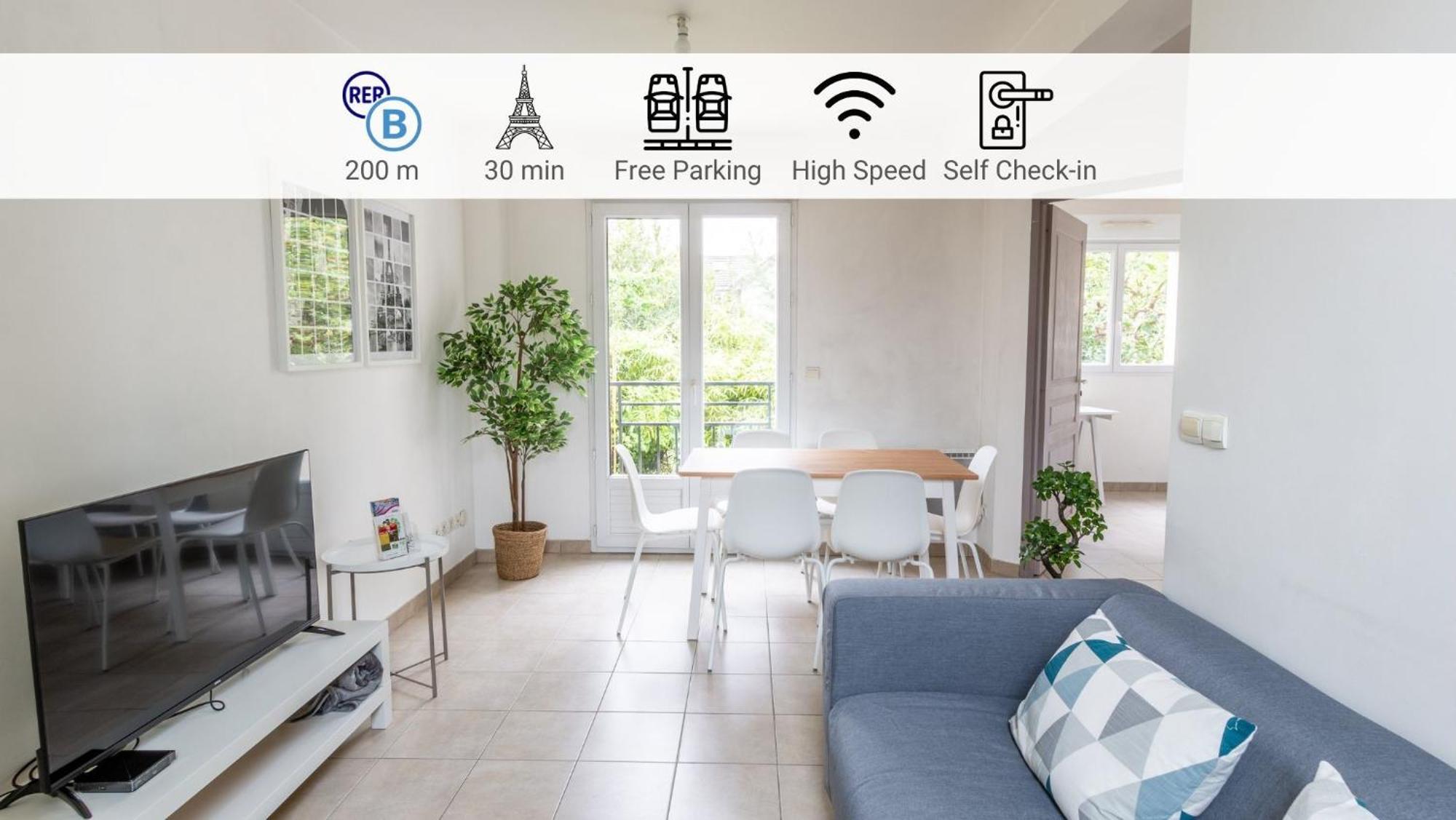 Appartamento Le Poincare, Proche Gare Rer, Parking, Arrivee Autonome Palaiseau Esterno foto